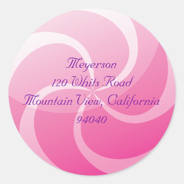 Candy Round Return Address Label (Front)