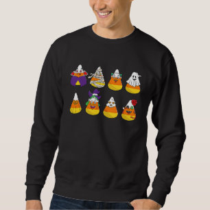 Candy Season Is Here Funny Women Candy Corn Hallow Sweatshirt