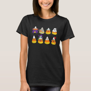 Candy Season Is Here Funny Women Candy Corn Hallow T-Shirt