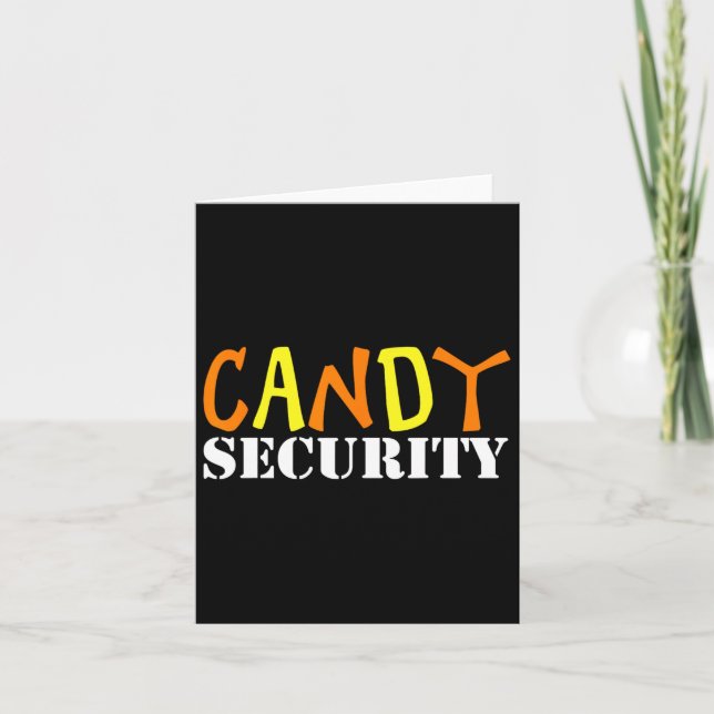 Candy Security Easy Halloween Costume For Lazy Adu Card (Front)