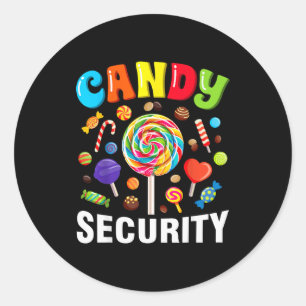 Candy Security Funny Halloween Costume Classic Round Sticker