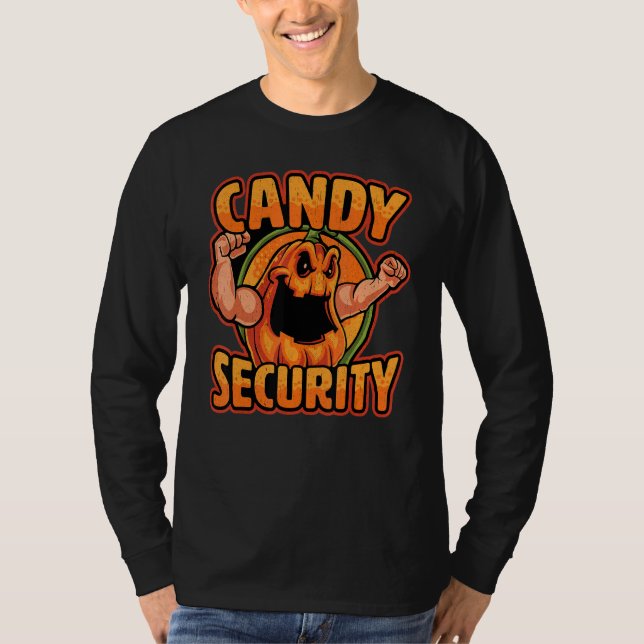 Candy Security Mom Dad Parent Halloween 2 T-Shirt (Front)