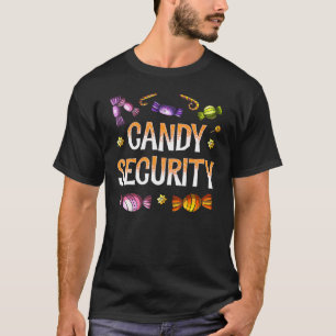 Candy Security Parents Halloween Costume Mom Dad T-Shirt