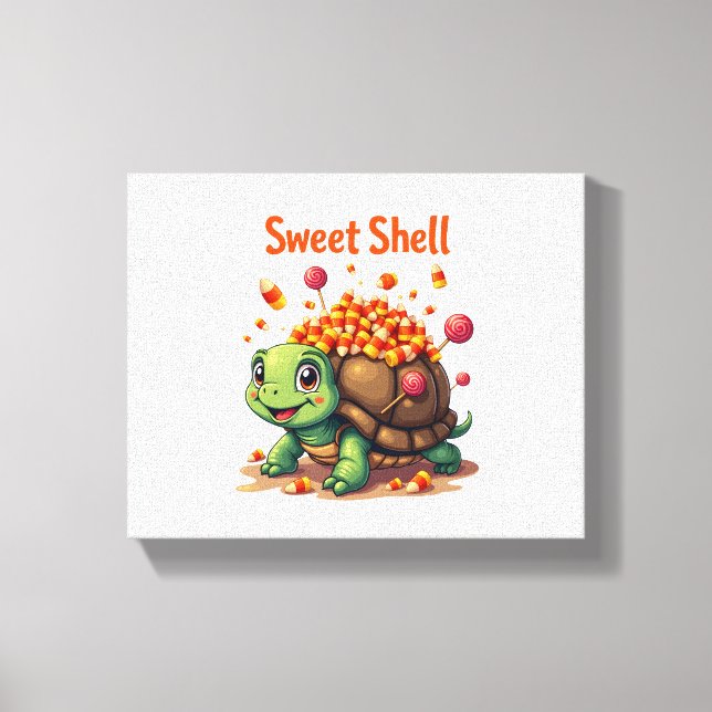 Candy Shell Turtle Canvas Print (Front)
