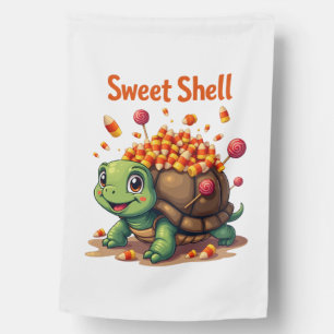 Candy Shell Turtle House Flag