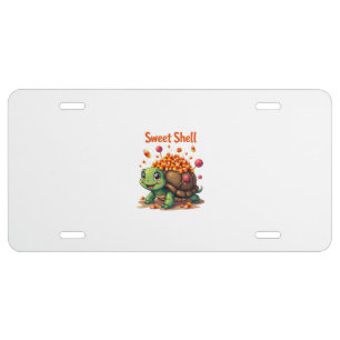 Candy Shell Turtle License Plate