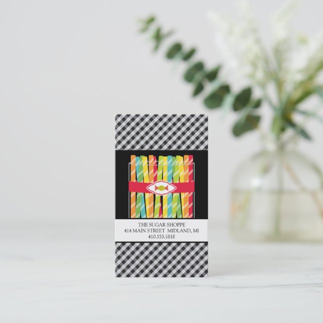 Candy Shop Business Cards (Standing Front)