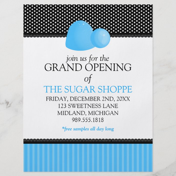 Candy Shop Grand Opening Announcement Flyers Zazzle Com