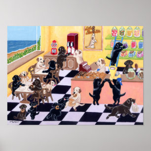 Candy Shop Labradors Artwork Poster