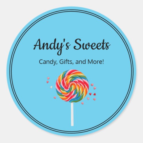 Candy Shop Sweets Store Classic Round Sticker