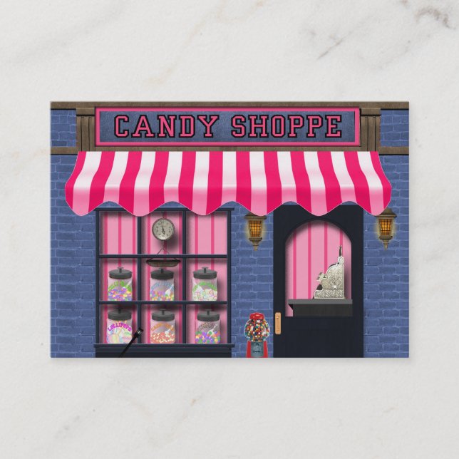 Candy shoppe add words business card (Front)