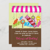 Candy Shoppe Birthday Invitation (Front/Back)