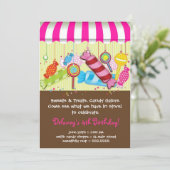 Candy Shoppe Birthday Invitation (Standing Front)