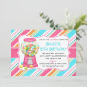 Candy Shoppe Sweet Shop Birthday Invitations (Standing Front)