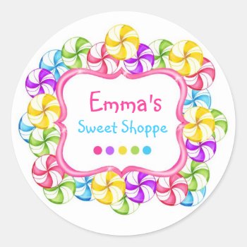 Candy Shoppe Swirl Stickers by LittlebeaneBoutique at Zazzle