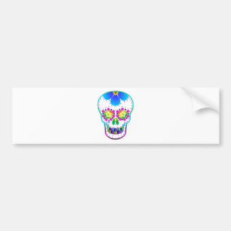 Candy skull - multicoloured bumper sticker