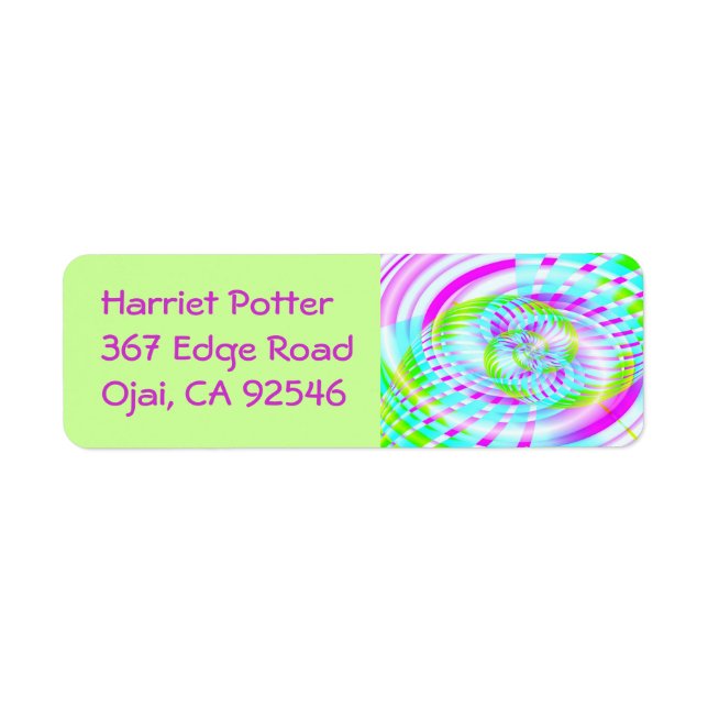 Candy Sky 3 Fine Fractal Art Label (Front)