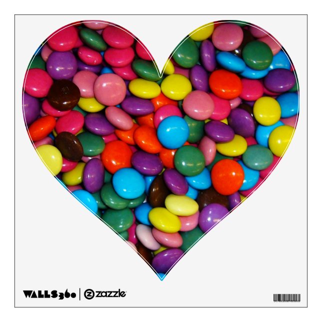 Candy Smarties Heart Wall Decal (Front)