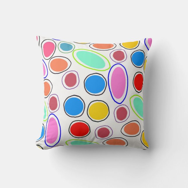 Candy Spots Throw Pillow (Front)