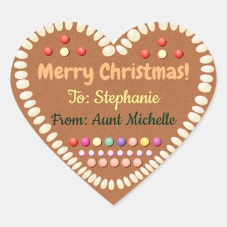 Candy-Sprinkled German Gingerbread Heart