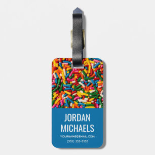 Candy Sprinkles Add Your Name Luggage Tag