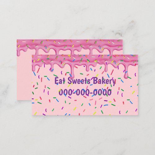 Candy Sprinkles And Icing Bakery Business Card