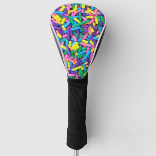 Candy Sprinkles in Pink Purple Blue Yellow Green  Golf Head Cover