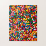 Candy Sprinkles Jigsaw Puzzle<br><div class="desc">This design features multicolored sprinkles used as toppings on desserts,  ice creams and cakes.</div>