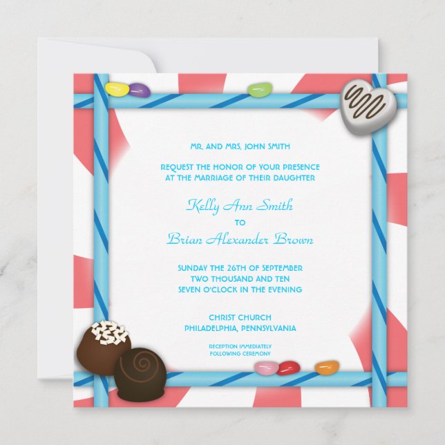 Candy Square Invitation (Front)