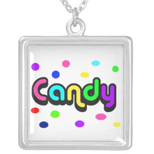Candy-square sterling silver necklace