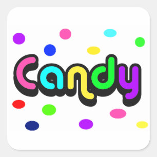 Candy-square sticker