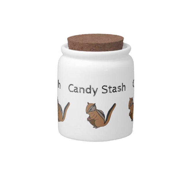 Candy Stash Cute Chipmunk Jar (Front)