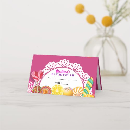 CANDY STORE Bat Mitzvah Seating Escort Place Card