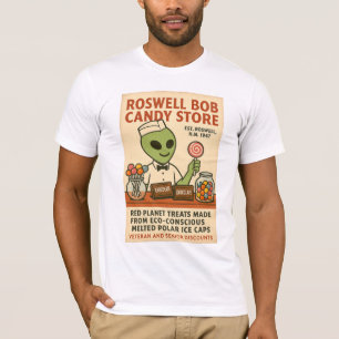 Candy Store Roswell Aliens 1950's Retro T-Shirt