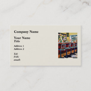 Candy Store With Soda Fountain Business Card
