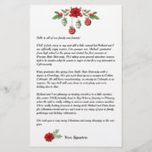  Candy Stripe Christmas Family Newsletter Add Text Stationery (Front)