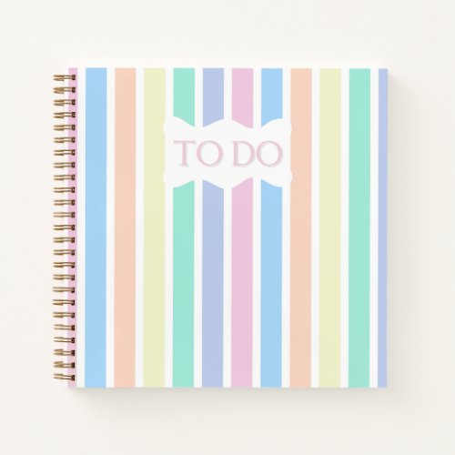 Candy Stripe Notebook in Pastel