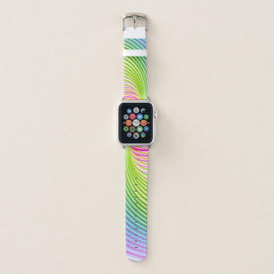 Candy Stripe Pastel Rainbow Bright Happy Color Apple Watch Band