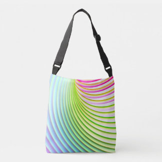 Candy Stripe Pastel Rainbow Bright Happy Color Crossbody Bag