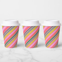 Candy Stripe Pink Colorful Rainbow Birthday Shower