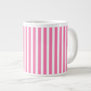 Candy Stripe Pink Giant Coffee Mug