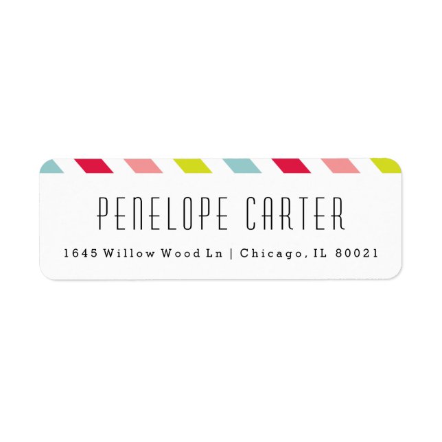 Candy stripe return address labels (Front)