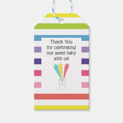 Candy Stripe Thank You Gift Tag 