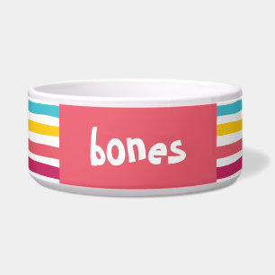 Candy Striped! Fun Colorful Pet Bowl