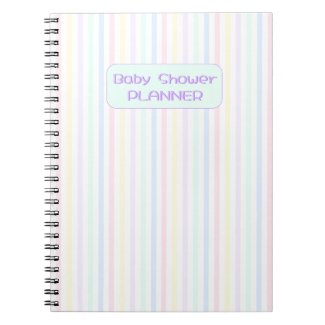 Candy Stripes Baby Shower Planner Spiral