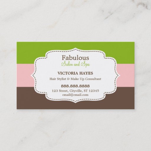Customizable Candy Stripes Business Cards