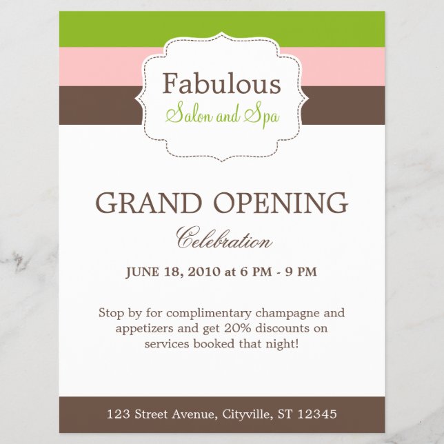 Candy Stripes Flyer Template (Front)