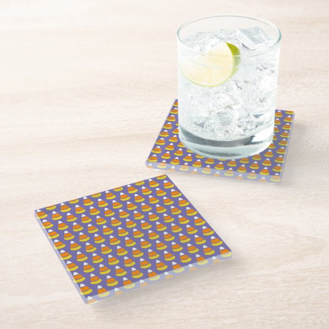 Candy Stripes Glass Coaster (Angled)