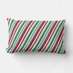 Candy Stripes Glitter Lumbar Pillow