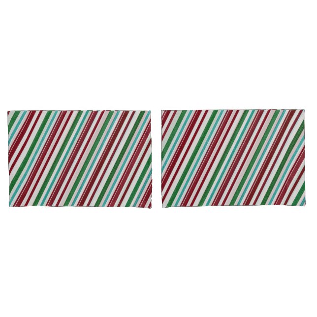 Candy Stripes Glitter Pillow Case (Front-Set)